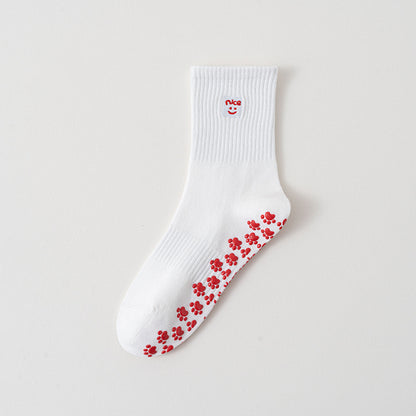 Non-Slip Yoga Socks with Embroidery