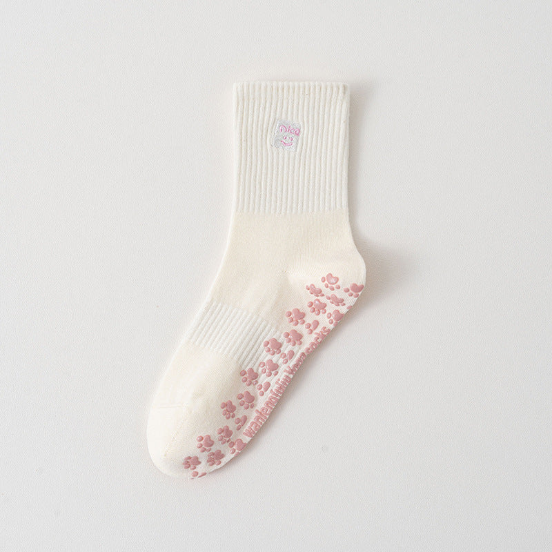 Non-Slip Yoga Socks with Embroidery