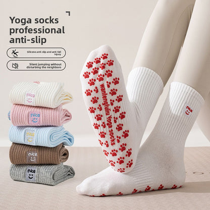 Non-Slip Yoga Socks with Embroidery