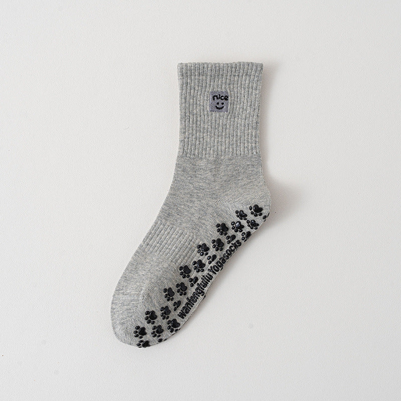 Non-Slip Yoga Socks with Embroidery