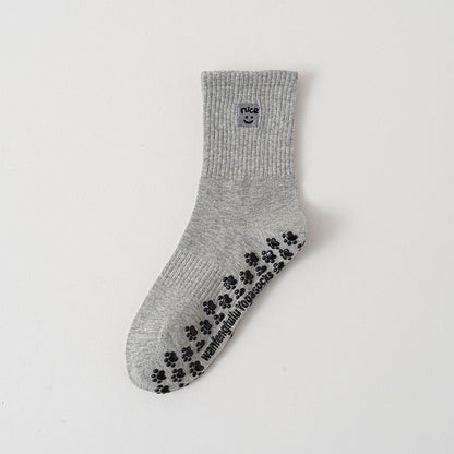 Non-Slip Yoga Socks with Embroidery