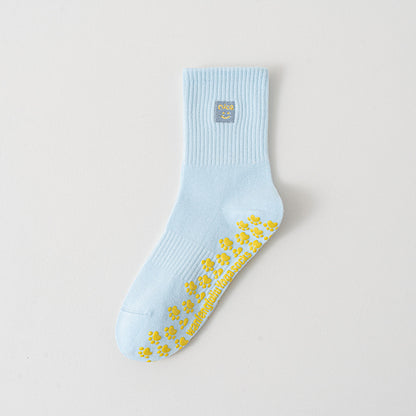 Non-Slip Yoga Socks with Embroidery