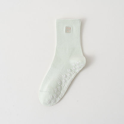 Non-Slip Yoga Socks with Embroidery